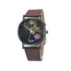 Watch Women Dress Clock Retro Design Flower Pattern Pu Leather Band Analog Quartz Relogio Feminino Gift 2