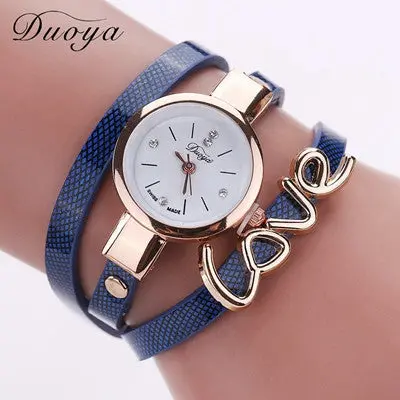Watch Women Love Handmade Bracelet Wristwatch Strap Dress Rhinestone Watches Style Relogio Feminino 3