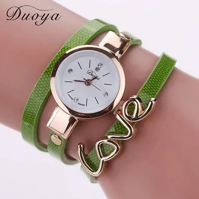 Watch Women Love Handmade Bracelet Wristwatch Strap Dress Rhinestone Watches Style Relogio Feminino 5