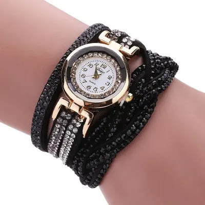 Watch Women Luxury Crystal Gold Bracelet Relogio Feminino Quartz Wristwatch Rhinestone Clock Ladies Dress Watches 1