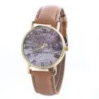 Watch Women Map Pattern Dress Clock Pu Leather Bracelet Relogio Feminino Gift 1