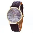 Watch Women Map Pattern Dress Clock Pu Leather Bracelet Relogio Feminino Gift 4