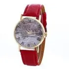 Watch Women Map Pattern Dress Clock Pu Leather Bracelet Relogio Feminino Gift 6