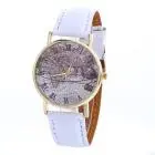 Watch Women Map Pattern Dress Clock Pu Leather Bracelet Relogio Feminino Gift 7