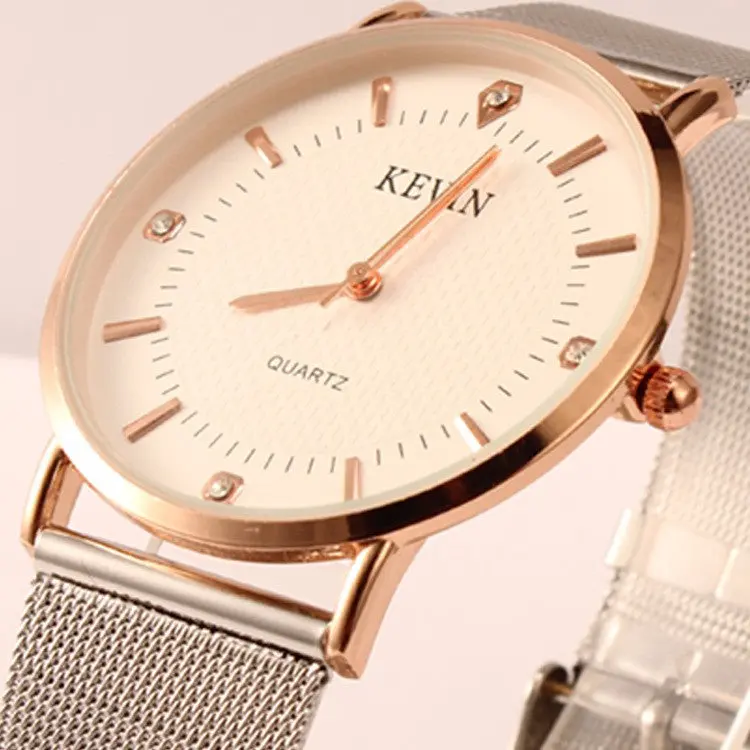 Watch Women Men Stainless Steel Quartz Analog Wrist Watch Montre Watches Feida 1