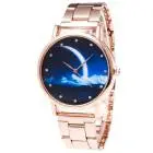 Watch Women Relogio Feminino Luxury Star Pattern Rhinestone Crystal Stainless Steel Strap Analog Dress Clock Gift 2