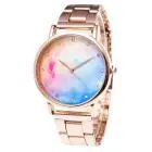 Watch Women Relogio Feminino Luxury Star Pattern Rhinestone Crystal Stainless Steel Strap Analog Dress Clock Gift 5