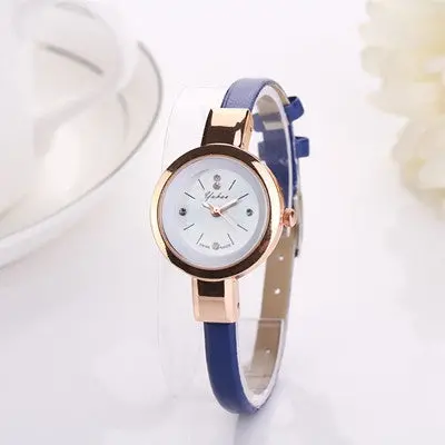 Watch Women Reloj Women Lady Thin Band Watches Quartz Bracelet Wristwatch Slim Leather Hour 4