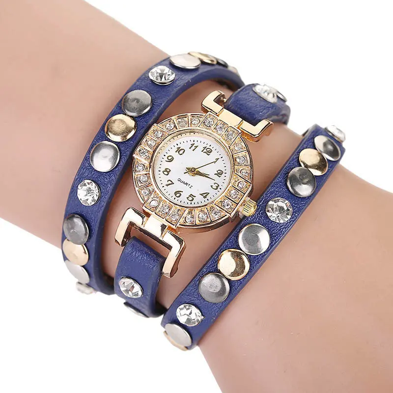 Watch Women Vintage Rhinestone Crystal Dress Relogio Quartz Analog Clock Relojes Gold Watch Women Wristwatches 1