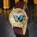 Watch Womens Butterfly Style Pu Leather Band Analog Quartz Wrist Watch Relojes Mujer 1