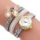 Watches For Girls Flower Analog Quartz Watch Women Luxury Crystal Dial Leather Band Bracelet Watch Reloj Mujer 6