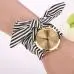 Watches For Girls Stripe Floral Cloth Quartz Dial Women Bracelet Watch Wristwatch Dress Watches Clock Montre Feida 1