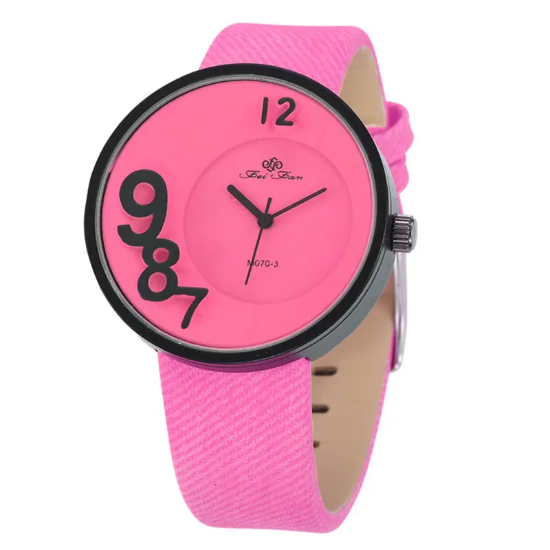 Watches Funny Number Leather Strap Creative Analog Clocks Dress Wristwatches Quartz Watches Reloj Hombre 4