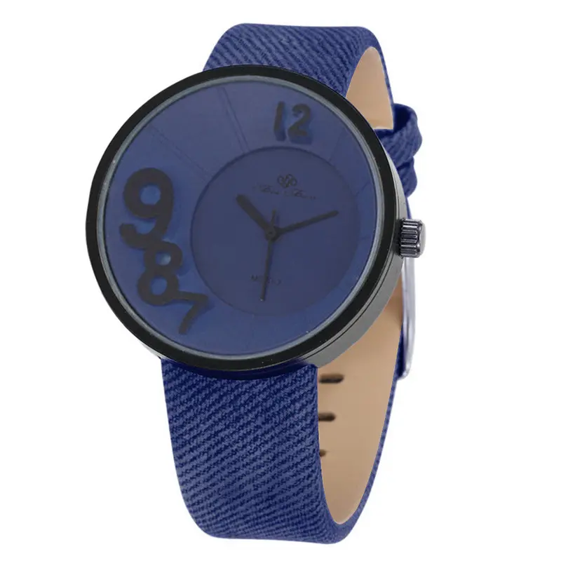 Watches Funny Number Leather Strap Creative Analog Clocks Dress Wristwatches Quartz Watches Reloj Hombre 5