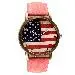Watches Men American Flag Pattern Top Luxury Military Army Pu Leather Band Watch Relogio Masculino 6