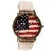 Watches Men American Flag Pattern Top Luxury Military Army Pu Leather Band Watch Relogio Masculino 8