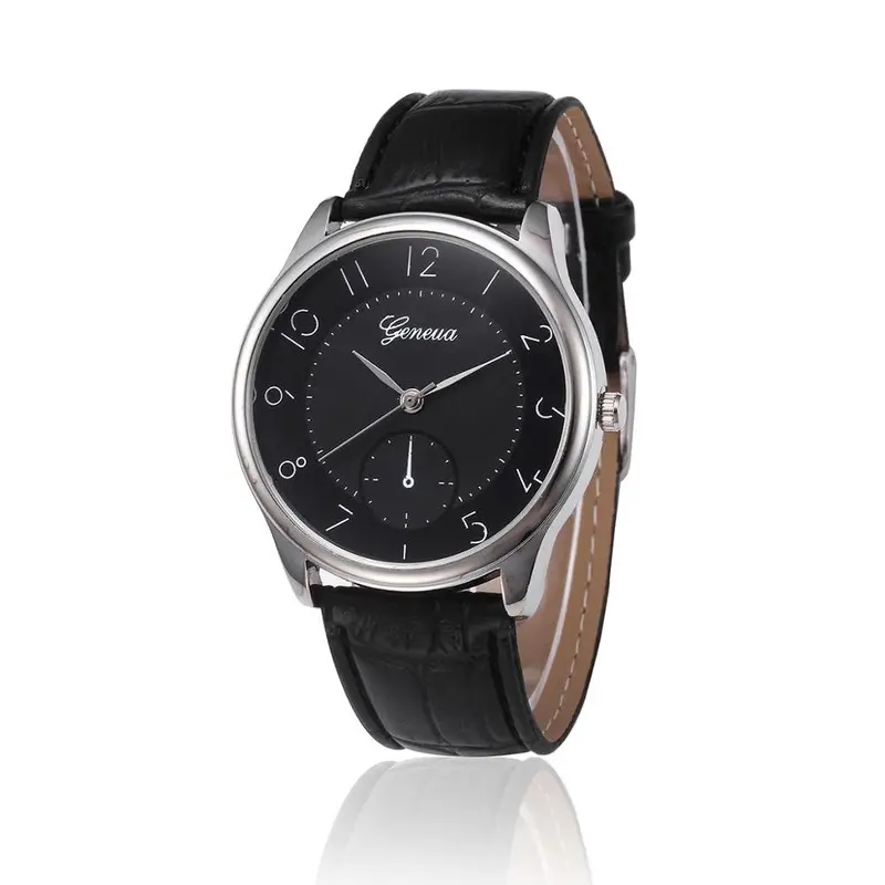 Watches Mens Geneva Top Luxury Clock Military Army Business Relogio Masculino Retro Pu Leather Band Analog Quartz Watch 1
