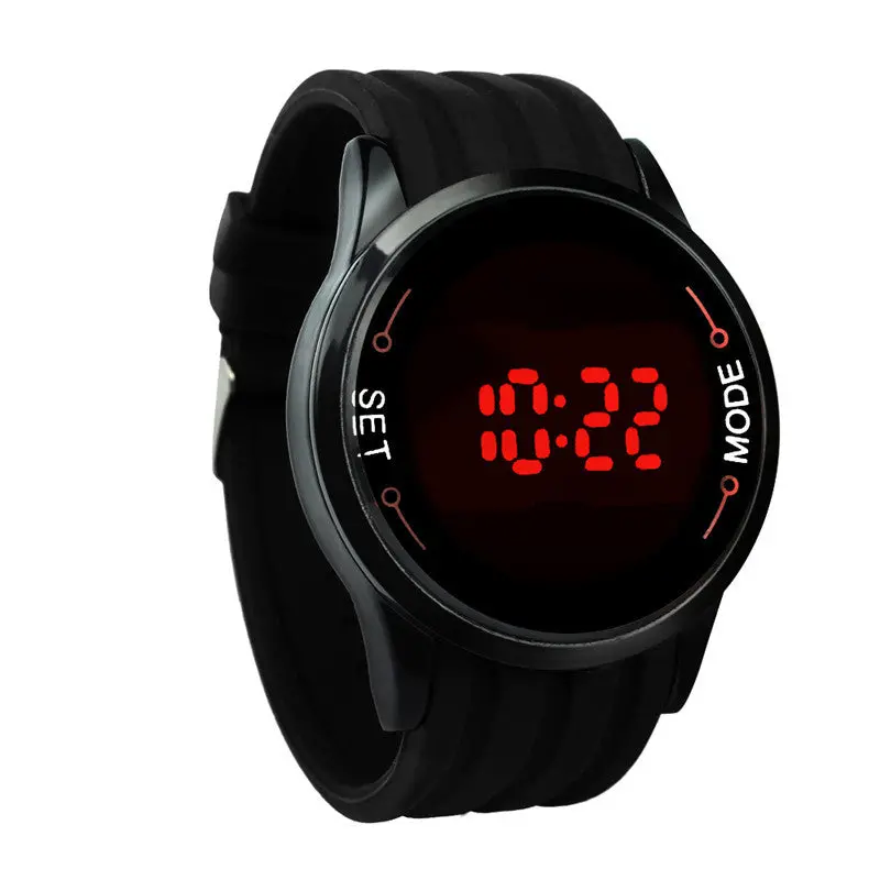 Watches Sport Watch Relogio Masculino Waterproof Mens Touch Screen Date Silicone Wrist Black Led Watch Feida 1