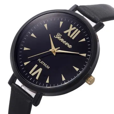 Watches Women Geneva Wristwatches Simple Pu Band Bracelet Ladies Wrist Watch Quartz Clock Reloj Mujer 1