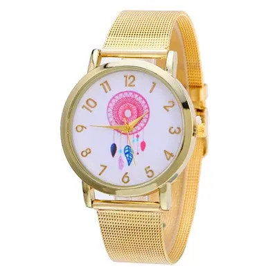 Watches Women Gold Dress Clock Relogio Feminino Stainless Steel Analog Quartz Wrist Watch Gift 1