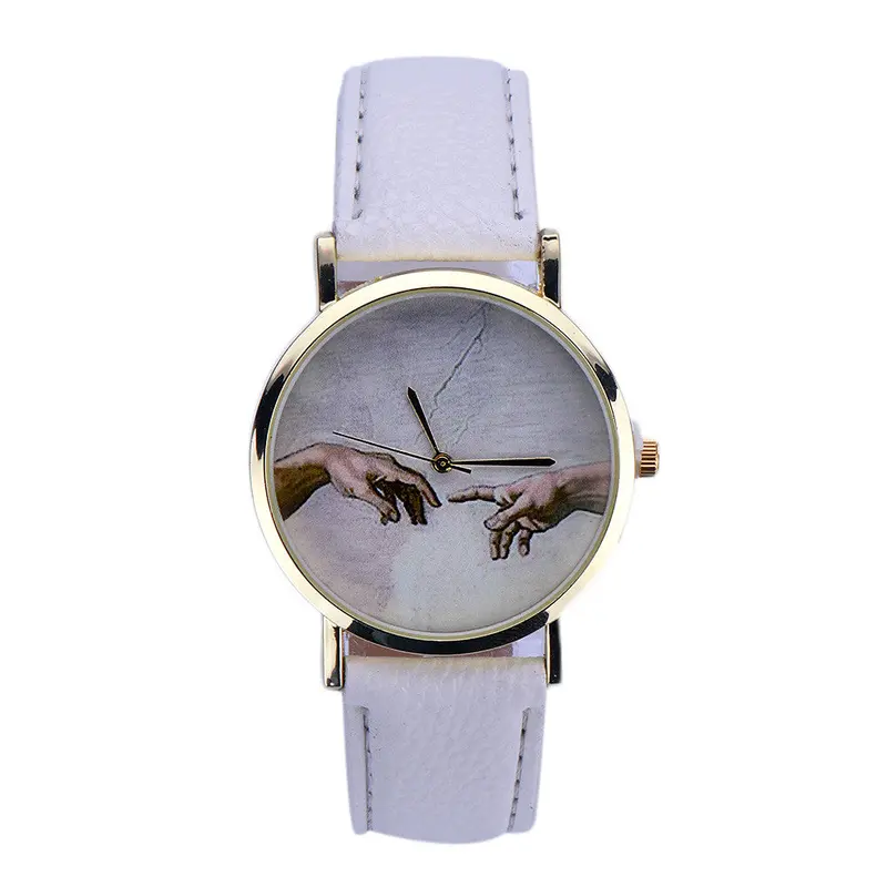 Watches Women Leather Watch Vintage Watch Dress Watches Printed Retro Relogio Reloj Montre 5