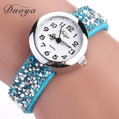 Watches Women Luxury Crystal Women Bracelet Quartz Wristwatch Rhinestone Clock Ladies Dress Reloj Mujer Gift 2