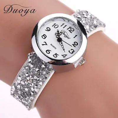 Watches Women Luxury Crystal Women Bracelet Quartz Wristwatch Rhinestone Clock Ladies Dress Reloj Mujer Gift 5