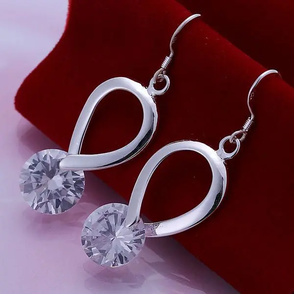 Water Drop Drop Earings Silver Plated Jewelry Earrings Silver Plated Earrings 175 1