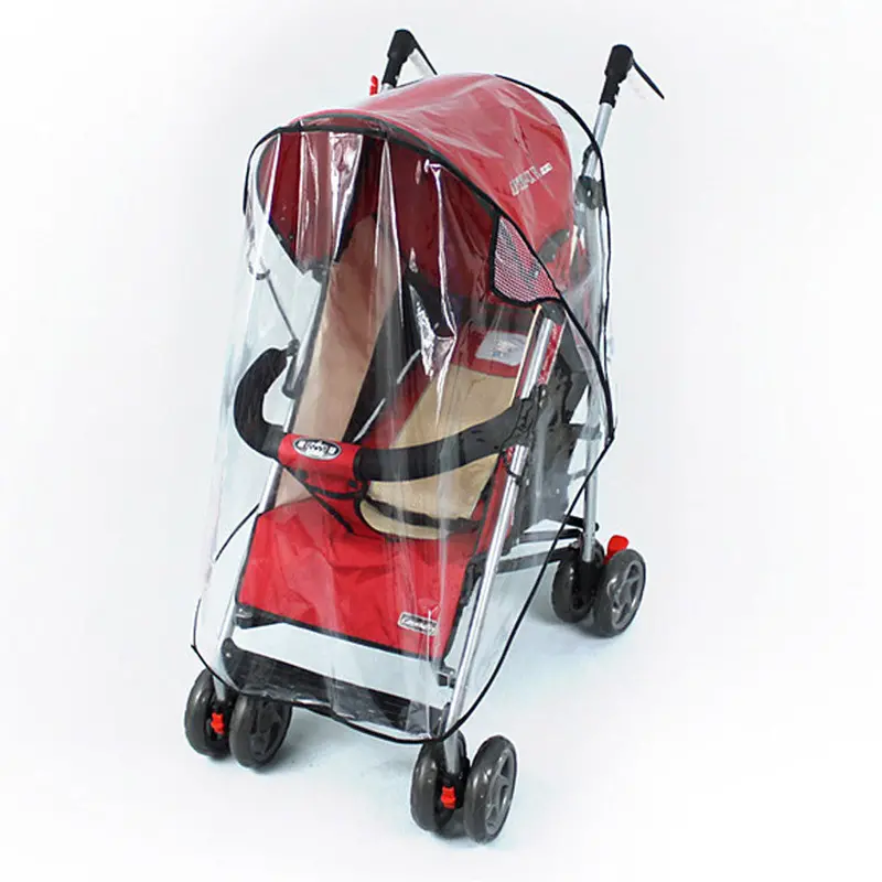 Waterpro Dust Rain Cover Strollers Pushchairs Baby Carriage Windshield Universal Pu Raincover For Prams 1