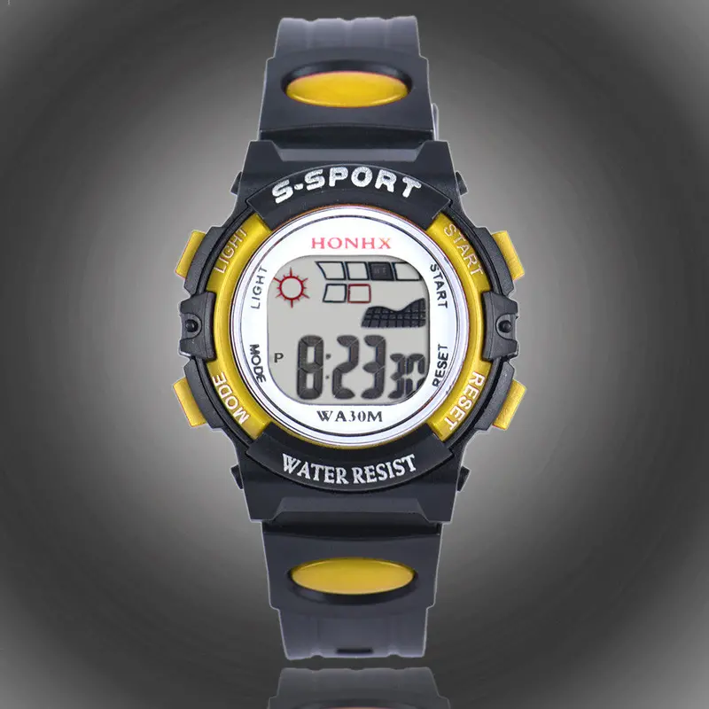 Waterproof Children Boys Digital Led Sports Watch Kids Alarm Date Casual Watch Gift Relogio Masculino Feida 1