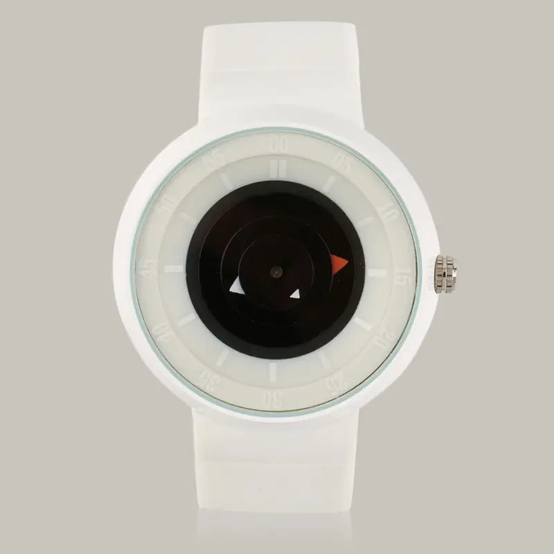 Waterproofrings Dial Quartz Wrist Watch Silicon Band With Whiteblack Color 1