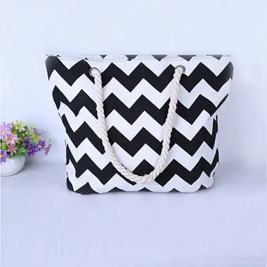 Wave Pattern Women Bag Messenger Canvas Bags Sling Casual Tote Shopping School Handbag 1