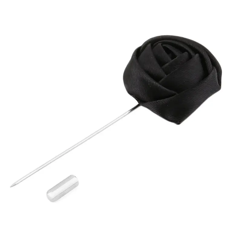 Wedding Accessory Handmade Cloth Silk Fabric Rose Flower Brooches Pin Corsage Boutonniere Pin Forand 1