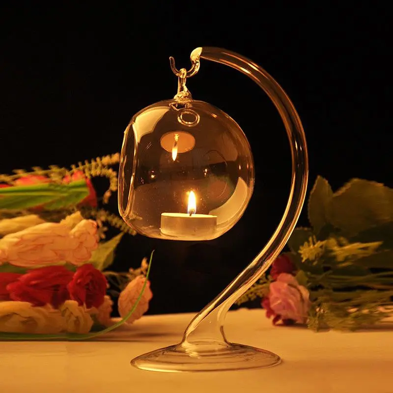 Wedding Decor Hanging Crystal Glass Holder Candlestick Flower Vase Home Tool 75155 1