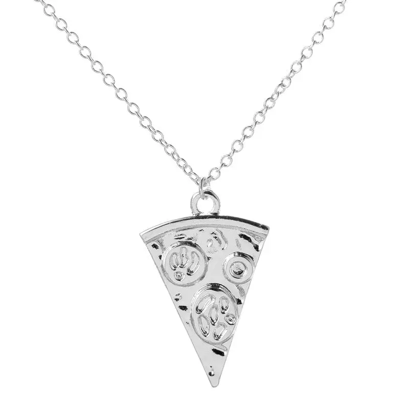 Wedding Party Gifts Jewelry Necklace Pendant Necklace Brass Long Chain Pizza Statet Necklace N190 1