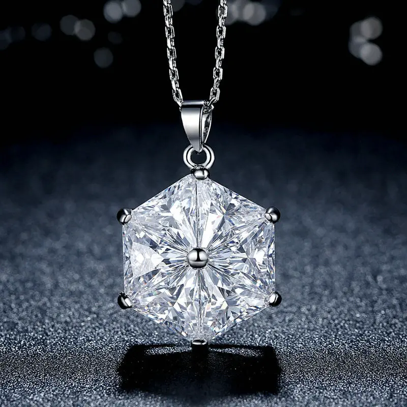 White Aaa Zircon Stone Necklaces Pendants With 41.5+5Cm Chain Anniversary N104-Wh 2