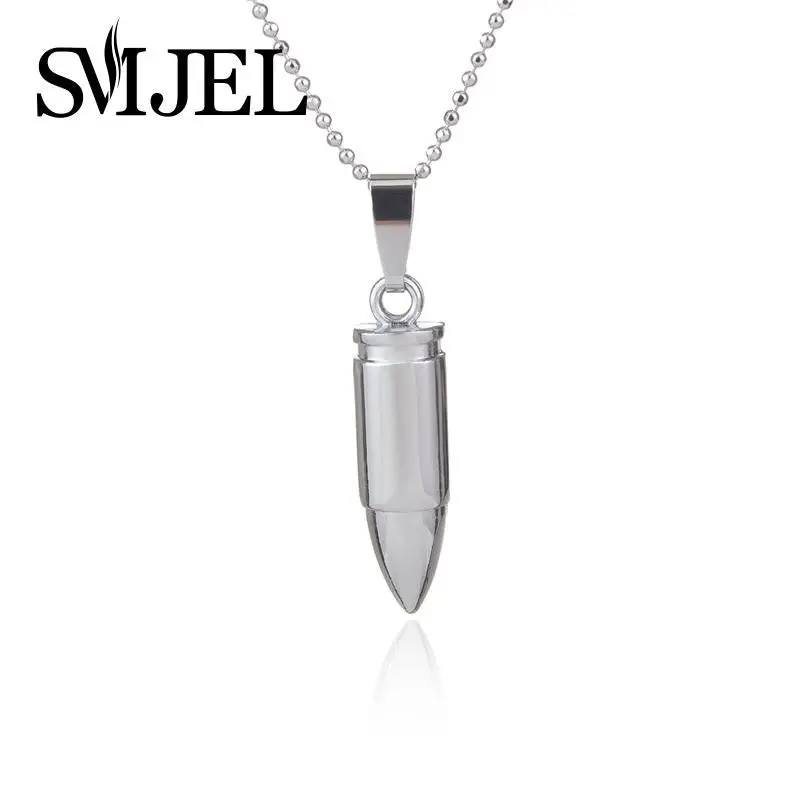White And Gun Black Bullet Necklace Stainless Steel Engraved Army Chain Bullet Pendant Necklace Necklace Wn001 1
