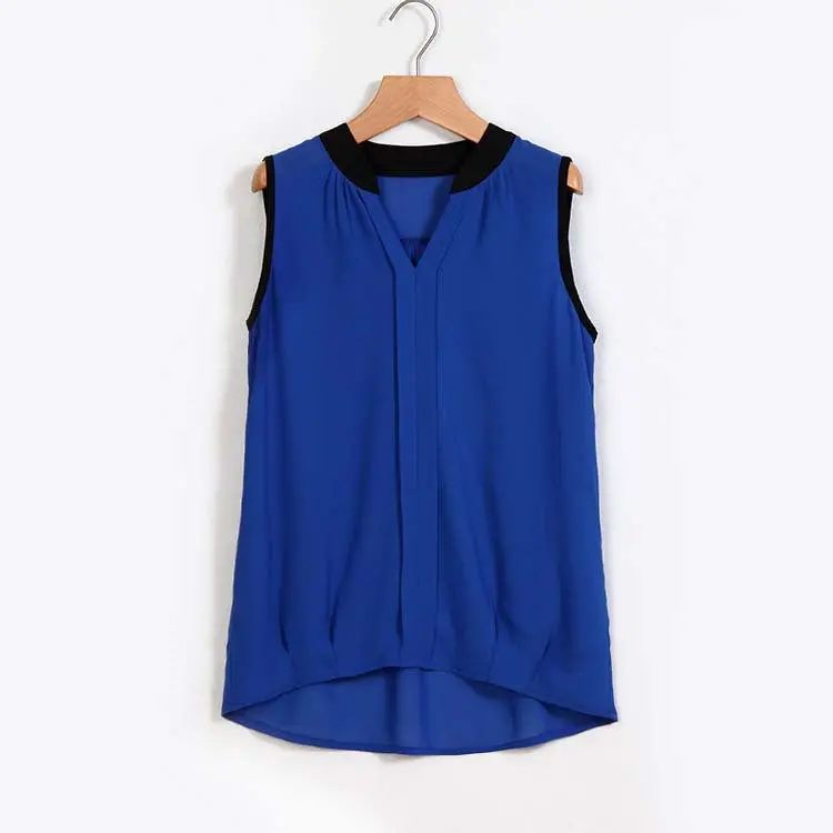 White Color Sleeveless Shirt Blusa Roupas Camisas Women Casual Chiffon Blouse Blusas Femininas Plus Size J2520 1