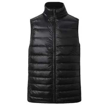 White Duck Down Vest Waistcoats Jackets Jaqueta Masculina Casual Slim Fit Zipper Jackets Coats Hombre 1