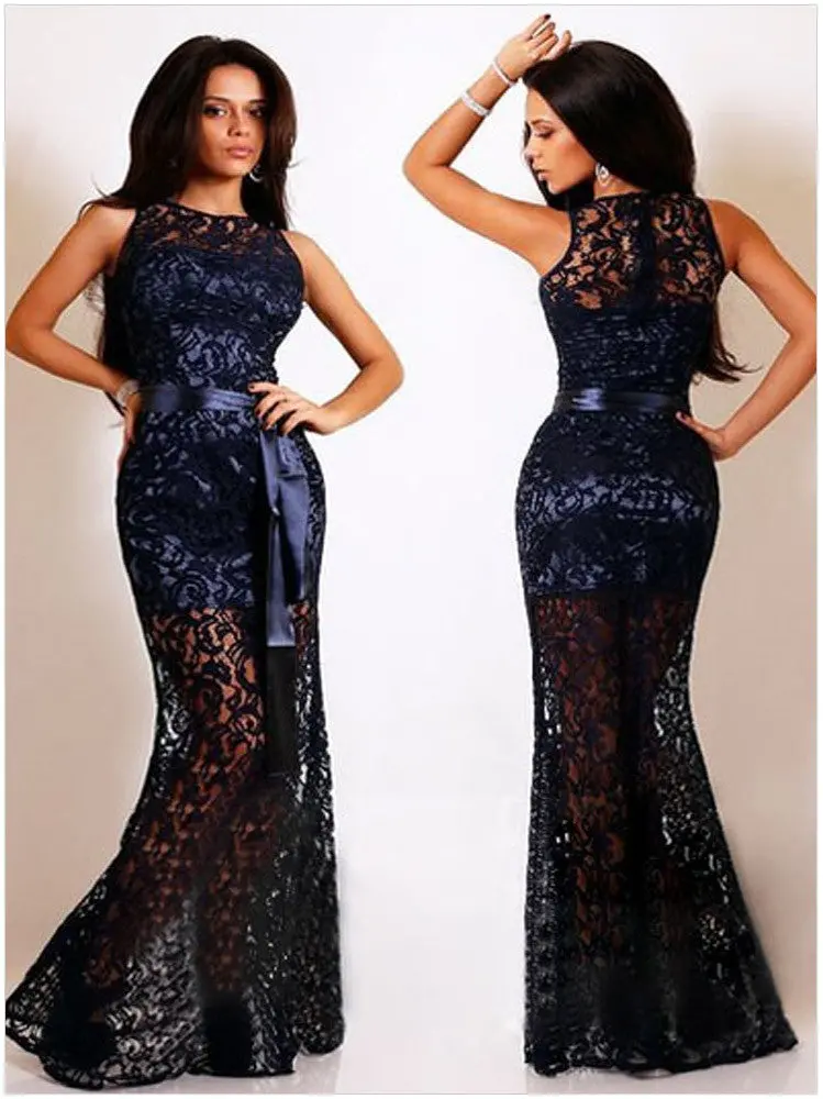 White Long Lace Dress Floor Length Prom Ball Dress Long Lace Sleeveless Party Dresses Elegant Long 1