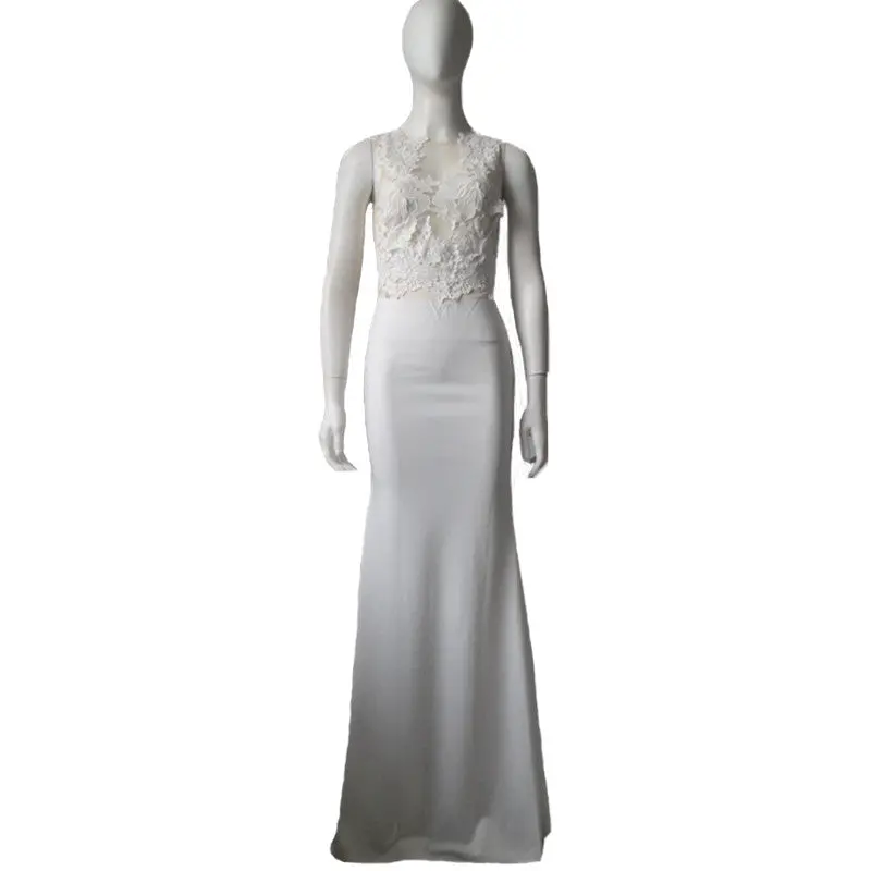 White Party Dresses Sexy Lace Mesh Patchwork Women Maxi Dress Sleeveless Bodycon Womens Dresses Slim Robe Longue Femme 3