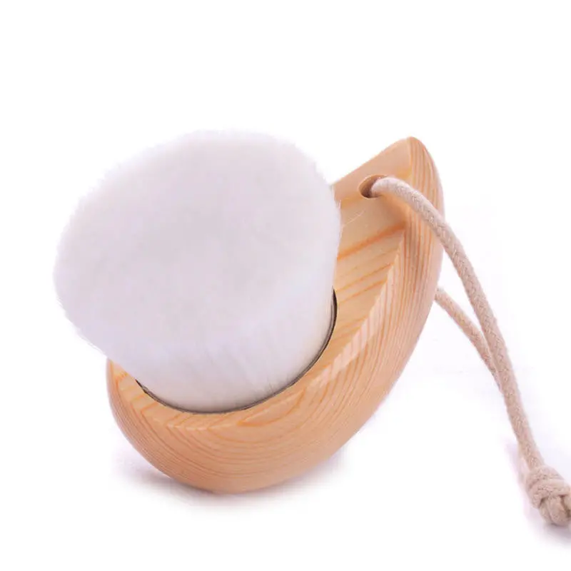 White St Mild Fiber Wood Hle Facial Face Deep Cleansing Clean Wash Pore Care Brush Head Makeup Tools Brushes 1