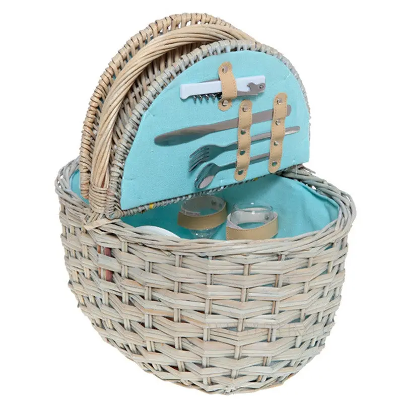 Wicker Picnic Basket Handmade Storage Cassette Cover Steamed Willow Box Woven Durable Kitchen Tool 88084 1