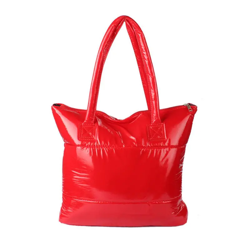 Wild Women Bag Girl Space Bale Cotton Nylon Waterproof Totes Hbag Feather Down Shoulder Versatile 6