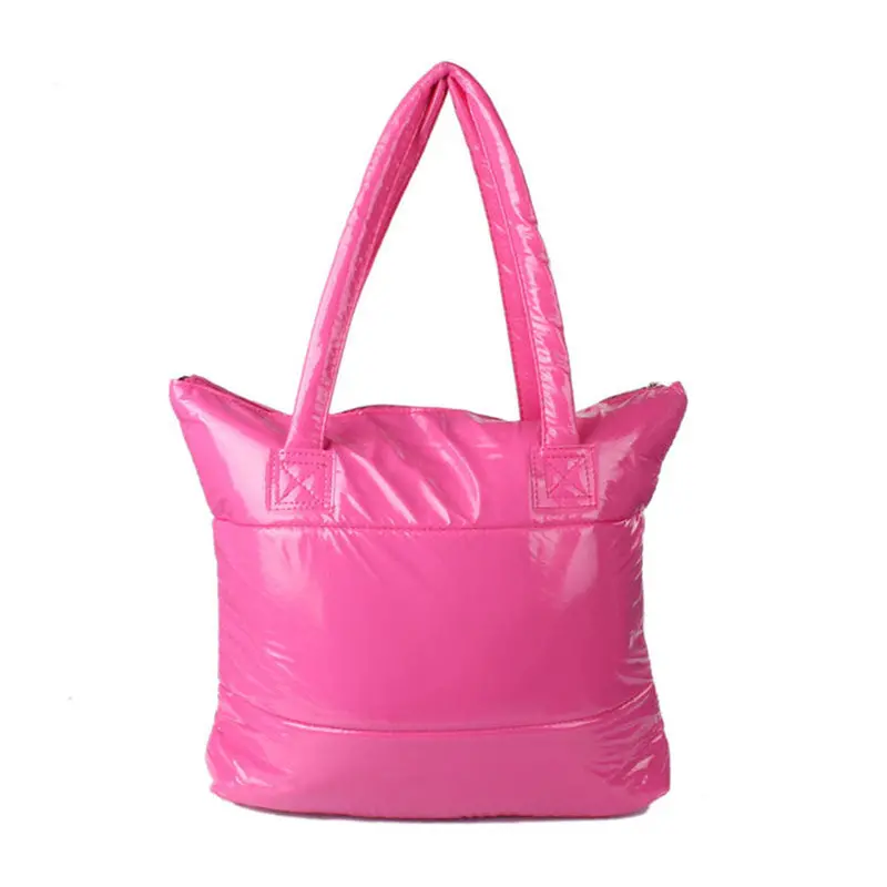 Wild Women Bag Girl Space Bale Cotton Nylon Waterproof Totes Hbag Feather Down Shoulder Versatile 7