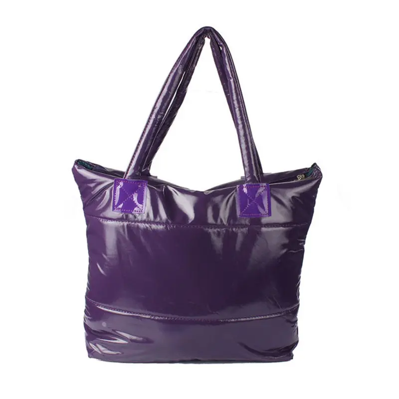 Wild Women Bag Girl Space Bale Cotton Nylon Waterproof Totes Hbag Feather Down Shoulder Versatile 8