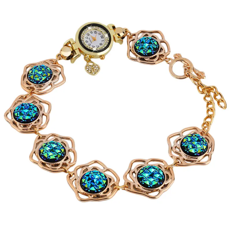Winding Bracelet Quartz Watch Imitation Jewel Bracelet Watch Quartz Watch 1