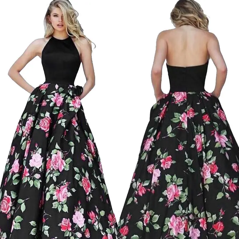 Woman Dress Dresses Party Vestidos Plus Size Ladies Sexy Women Floral Printed Sleeveless Beach Maxi Dress 1