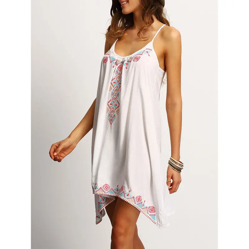 Woman Dress Round Neck Sleeveless Womens Casual Clothing Print Backless Ladies Dresses Sundress 4
