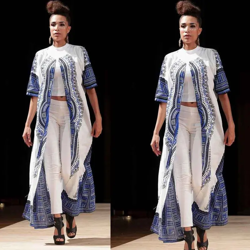 Woman Dress Women Loose Beach Dresses Casual Vestidos Elastic Cloak Traditional African Print Party Vestido 3